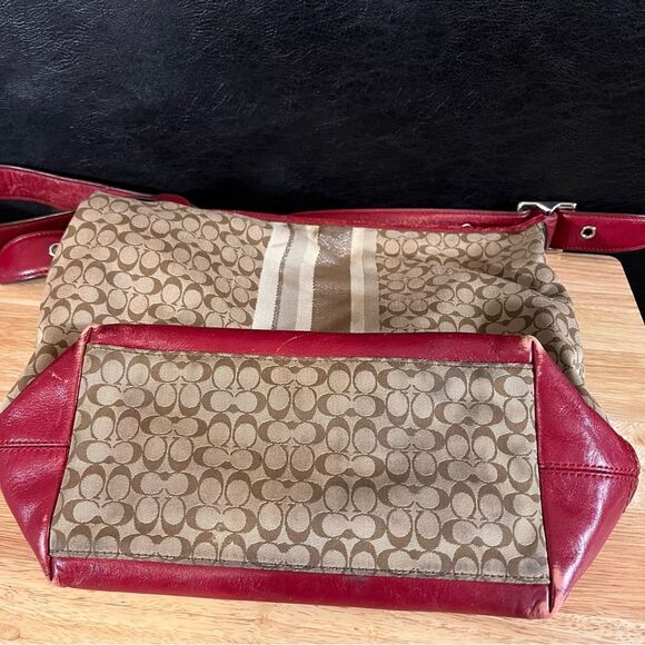 Coach Tan And Red Legacy Shoulder Bag - Picture 16 of 16